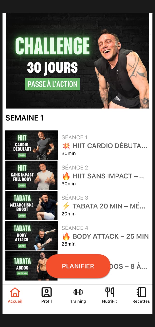 Programme OnlyFit Challenge 30 jours